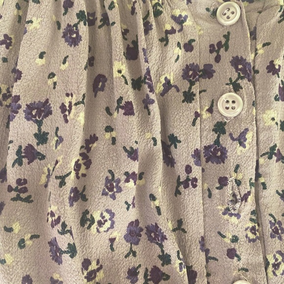 Purple floral off the shoulder top - Picture 4 of 4